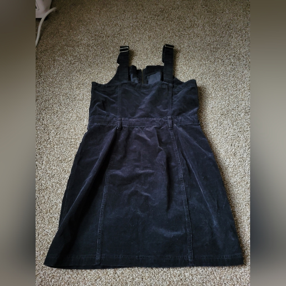 American Eagle Outfitters Black Ribbed Mini Denim Plus Size Dress Size 16 - Picture 11 of 14